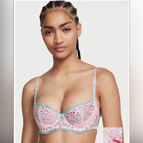 Victoria’s Secret Unlined  Embroidery Cherry Blossom Balconette - Picture 1 of 2